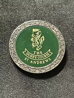 Rare St. Andrews Duke's Course 7/8  Brass Stem Golf Marker - Fife Scotland • $8