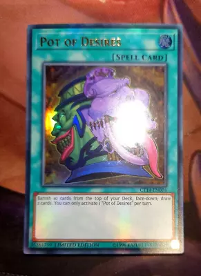 Yu-Gi-Oh! TCG Pot Of Desires 2017 Mega-Tins Promos Ct14-En004 Limited Ultra Rare • £2