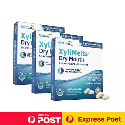 Xylimelts For Dry Mouth Mint Free 120 Disc Free Postage • $63