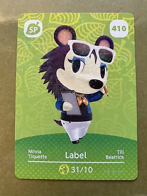 $4.90 • Buy 410 Label Series 5 Animal Crossing Amiibo Card
