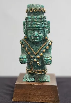 VTG Malachite/ Resin Aztec Stone God Zarebski Pre Owned • $45