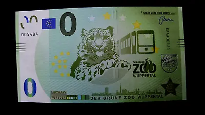   Zoo Wuppertal 0 Euro Souvenir Floating Railway Animal Banknote Banknote Bill!! • £6.82