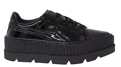 $131.98 • Buy Puma Fenty Creeper Black Patent Leather Lace Up Womens Trainers 366270 01