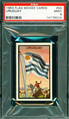 1963 Topps Flag Midgee Cards #94 URUGUAY --- (MINT) PSA 9 • $41.66