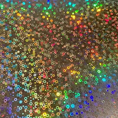 Iron-on HOLOGRAM Gold Silver BUBBLE Heat Transfer Vinyl Sheet Craft Foil 20x25cm • £3.50