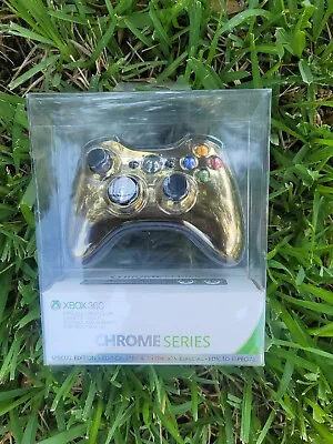 $190 • Buy Gold Special Edition Xbox 360 Chrome Series Controller NEW SEALED See Pics/desc