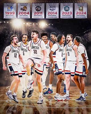 UCONN HUSKIES 2024 NCAA Champions Wall Art Poster - 8x10 Photo • $6.99