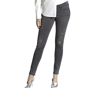 FRAME Le Skinny De Jeanne Mid Rise Distressed Skinny Jeans Sz 28 Greys Inn Wash • $20