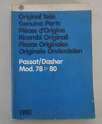 Image Catalogue Parts Catalog VW Passat B 1/B1 Type 32A Model Year 1978-1980 • $54.25