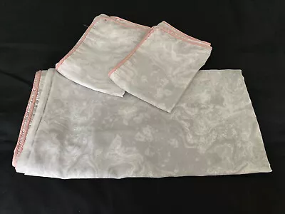 £3.99 • Buy Double Size  Duvet Set.Grey Swirls.Pink Piped Borders