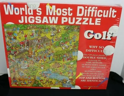 BUFFALO GAMES World’s Most Difficult Jigsaw Puzzle 529 Pc Golf Ed. NEW & SEALED • $17.90