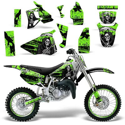 Graphic Kit Honda CR 80 MX Dirt Pit Bike Decals Sticker Wrap CR80 96-02 REAP GRN • $101.08