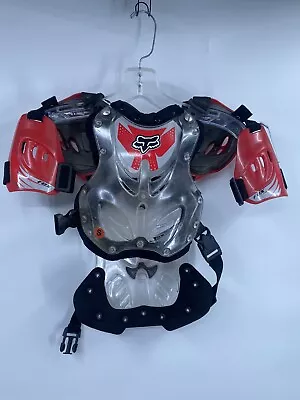 $34.90 • Buy Fox Motocross Racing Body Armor Vest Youth Size S Clear Pre-Owned
