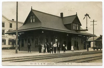  RPPC NY Sherburne DH&W Railroad Station Depot  ChenangoCounty • $49.99