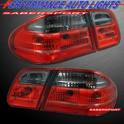 Set Of 4pcs Red Smoke Taillights For 1996-2002 Mercedes W210 E-Class Sedan • $109.99