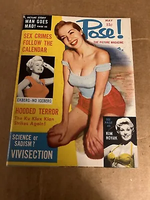 Pose Magazine May 1954 Kim Novak Anita Ekberg Brigitte Bardot Mara Corday🔥 • $29.99