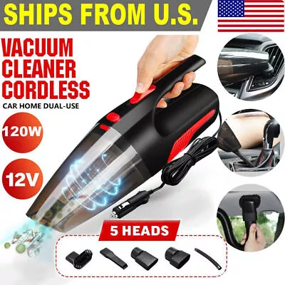 $18.99 • Buy 120W Powerful Handheld Mini Vacuum Cleaner Car/Auto Portable Wet Dry Duster Home