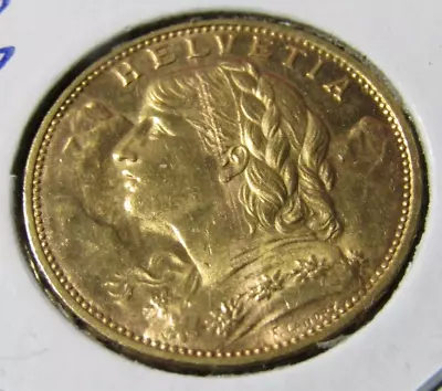 Switzerland 1916-B Gold 20 Francs #39 - KM#35.1 AGW .1867 Better Date - CHUNC • $525