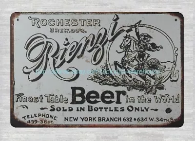  Rienzi Finest Table Beer Liquor Shop Bar Metal Tin Sign Bar Signs • $15.89