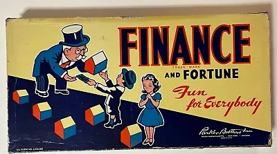 Vintage 1936 Finance And Fortune Board Game Parker Brothers Complete • $34.99