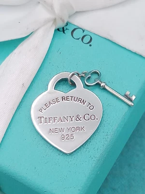 £129 • Buy Return To Tiffany & Co Sterling Silver Heart Tag & Key (only) Genuine