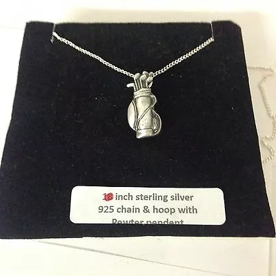 Golf Bag R5 925 Sterling Silver Necklace 1618202630  • $22.35