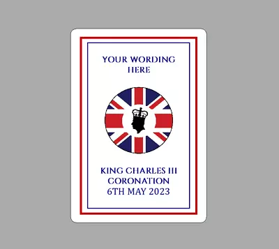 £2.70 • Buy X8 Coronation Wine Bottle Stickers Personalised Sticky Homebrew Labels Red, Blue