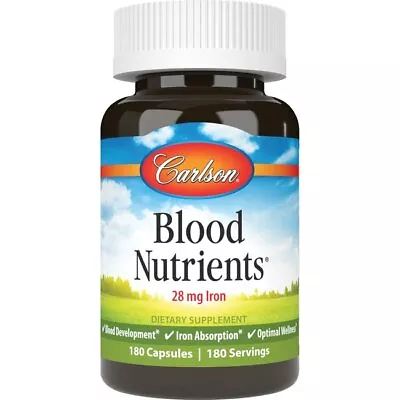 Carlson Blood Nutrients 180 Caps • $33.92