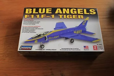  LINDBER   Blue Angels F11F-1 Tiger  MODEL KIT  SEALED 1/48 • £15