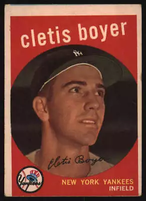 1959 Topps #251 Clete Boyer GVG Yankees 568591 • $5.40