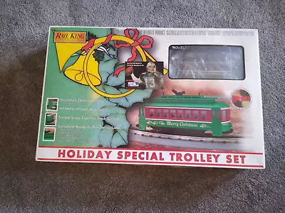 Mth 30-4028-0 Rail King  Holiday Special Trolley  - New In Open Box Excellent!! • $149