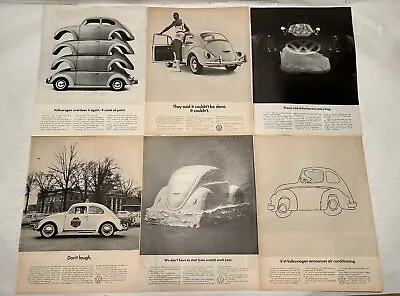 $7.99 • Buy Lot 6 Vintage 1960's VW Volkswagen Bug Beetle Life Magazine Ads Dr. J Police Car