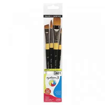 Daler Rowney System 3 401 4 Brush Set • £9.99