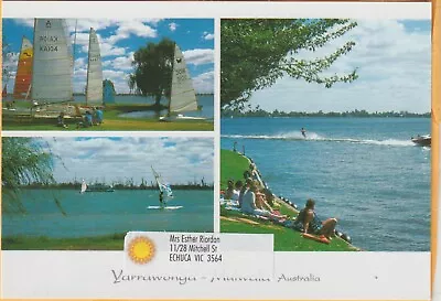 Yarrawonga Victoria 4 Scenes Incl Water Skiing Murray Views Postcard • $5.76