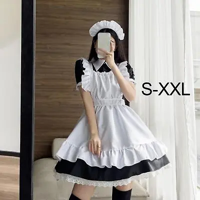 Womens French Maid Costume Japanese Anime Party Maid • £28.51