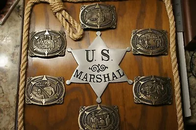 Frontier Marshal Belt Buckles 1984 Wyatt EarpWild BillBat Masterson Others  • $180