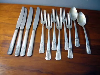 Vernon Silver Plate Romford Spoons Forks & Knife Original Vintage Lot Of 12 • $24