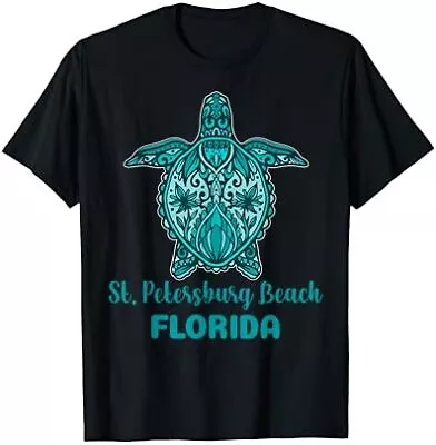 Summer Vacation Tribal Turtle Florida St. Petersburg Beach T-Shirt • $17.99