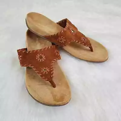 Clearance! Minnetonka Size 9 Mya Brown Suede Thong Sandals • $24