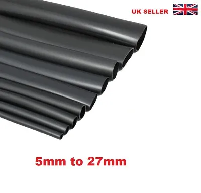 PVC Flexible Cable Sleeving / Tubing - CAR MOTORCYCLE BOAT Wiring Harness Black • £2.90