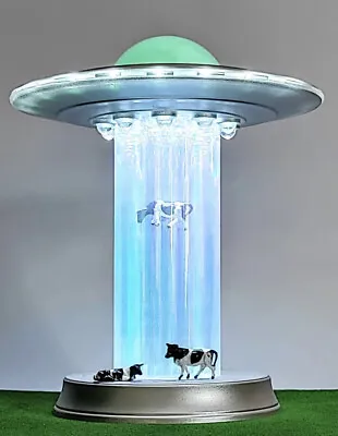 UFO Model Cow Abduction Alien Decoration Area 51 UFO Lamp Spacecraft Space Lover • $98