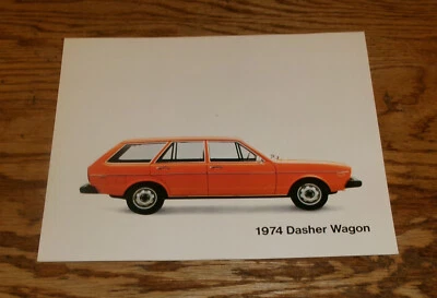 Original 1974 Volkswagen VW Dasher Wagon Specification Sheet Sales Brochure 74 • $5