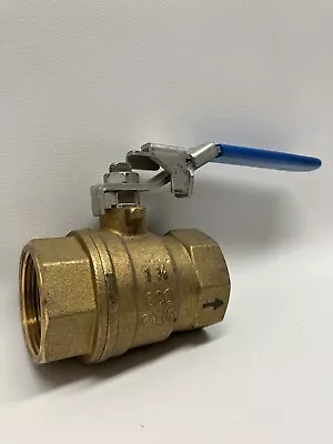 Brass 1-1/2  Ball Valve Lockable Handle 600 CWP RuB Inc. Threaded Ends • $30