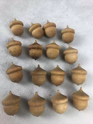 16 Pcs Unfinished Wooden Acorns -DIY Waldorf Peg Doll Bowl Filler Craft • $9.95