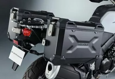 $769.39 • Buy Genuine Suzuki V Strom Dl Dl1000 Side Case Set Aluminium Black 990d0-alsc2-037