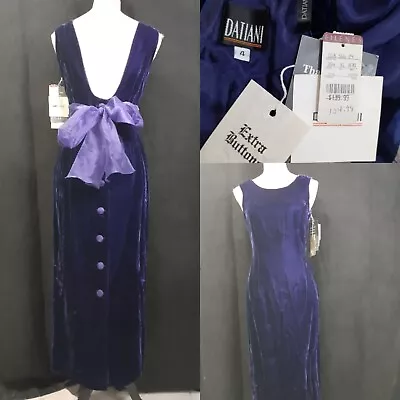 Vintage DEADSTOCK 90s XS Gown Dress Cosplay Lwaxana Deanna Troi TNG Diana Royal • $46.05