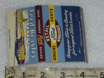 Rare Ford Car Dealer & Parts Fred Beasley Co. Williamsport Pa. Matchpack Cover • $14.30
