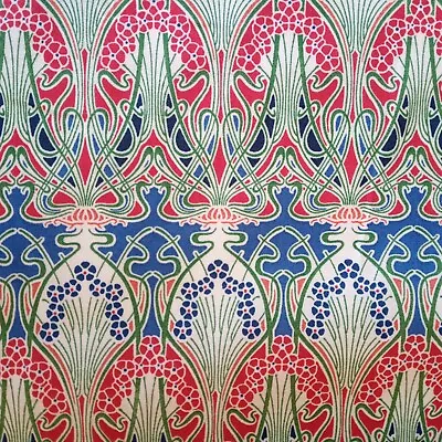 Liberty Red & Blue Ianthe Lawn Cotton Fabric Per 50cm Dressmaking Quilting • £12