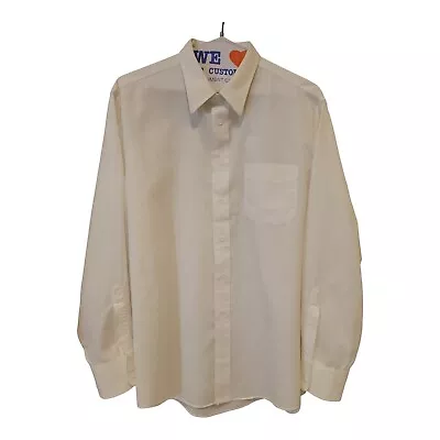 Vintage 90's BURBERRY Cotton White Men Dress Shirt EXCELLENT 17-34 • $44.10