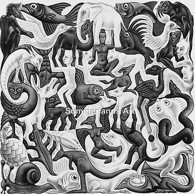 £24.99 • Buy MC Escher Mosaic Giclee Fine Art Print Paper Or Canvas Large Various Sizes